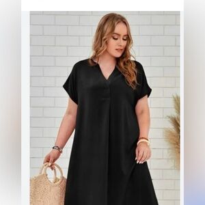 Chic Black Midi Dress for Women